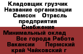 Кладовщик-грузчик › Название организации ­ Самсон › Отрасль предприятия ­ Снабжение › Минимальный оклад ­ 27 000 - Все города Работа » Вакансии   . Пермский край,Чайковский г.